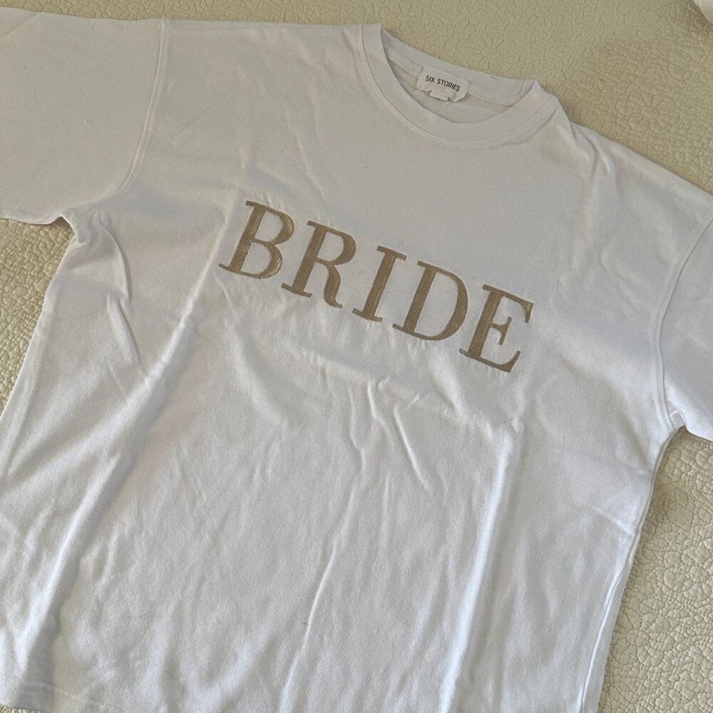 Six Stories Bride Statement Tee - White